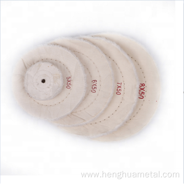 WHITE COTTON BUFFING WHEEL FOR HARDWARE POLISHING